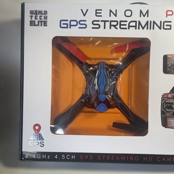 World tech elite 2.4 GHz 4.5 CH VENOM PRO GPS STREAMING DRONE NEW quadcopter - Picture 9 of 10